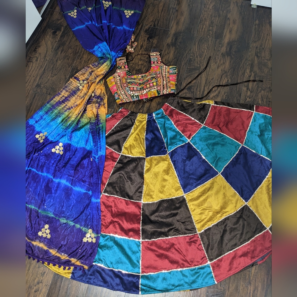 Beautiful multicolored Indian lehenga -like new!